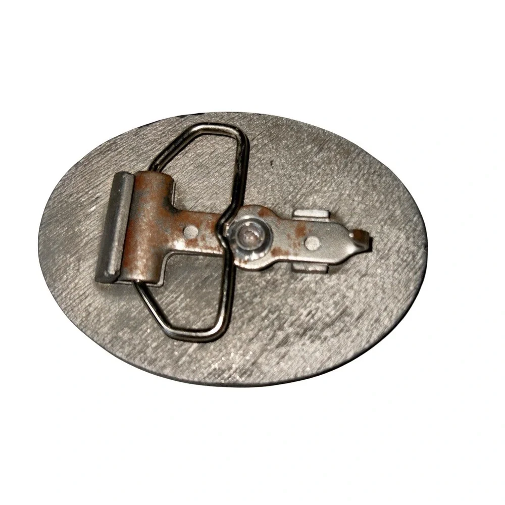 Vintage Silver Toned Siouxland Vet Supply Buckle‎ Animal Health Nutrition Ranch